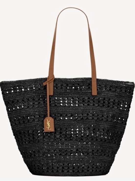 Saint Laurent Handbags - Saint Laurent Panier Medium Bag in Raffia Tote Bag